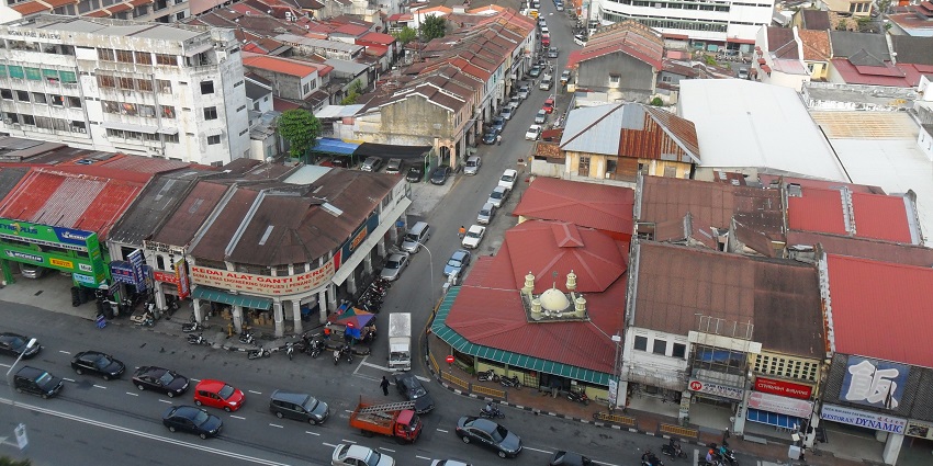 Aerial view of the old town of GeorgeTown, - explore the town, things to do in Penang