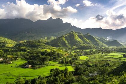 Green fields and lush landscapes of Vietnam, one of the places to visit in the world in March