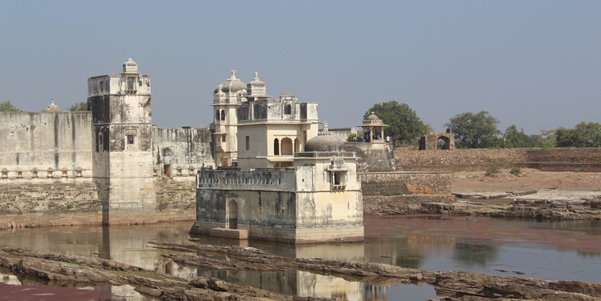 A view of the Padmini Palace in Chittorgarh Fort
