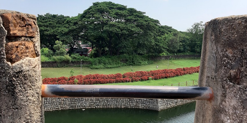 View of Palakkad fort with a beautiful green tree in the background