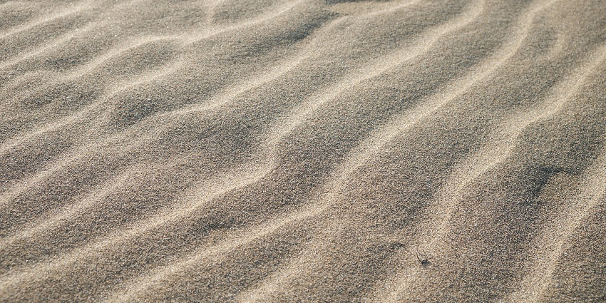 The sand on a beach near Palakkad