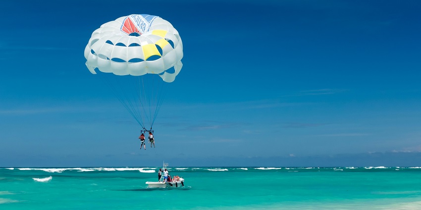 Enjoy parasailing in the region when the weather is pleasant for the water activity.