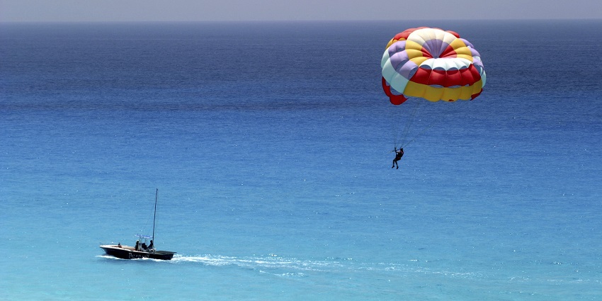 Parasailing is a thrilling water sports in Havelock Island that offers breathtaking views