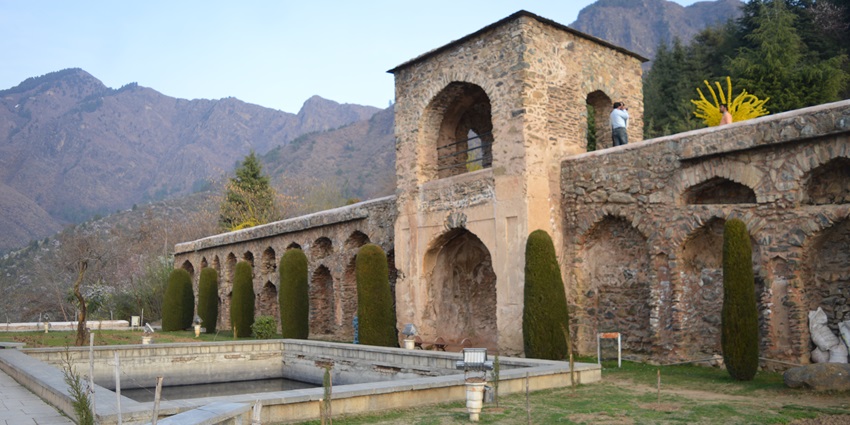 The Glorious view of Majestic Pari Mahal, one of the places to visit in Srinagar.