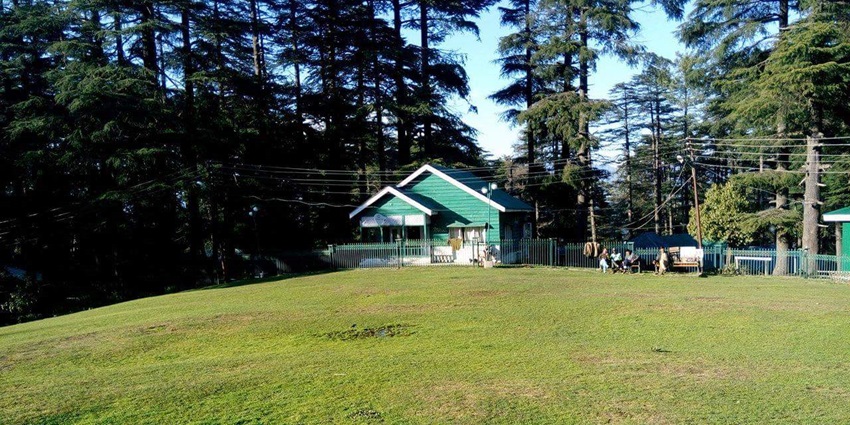 View of the green lush fields in Patnitop, one of the hill stations near Vaishno Devi