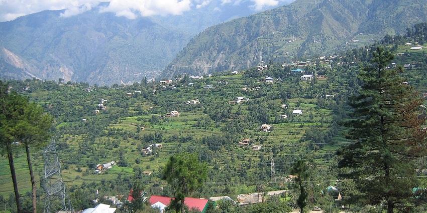 The lush greenery in Patnitop one of the best places to visit near Vaishno Devi, India.