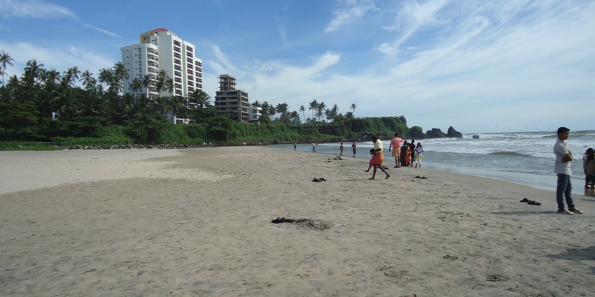 A serene view of a beach