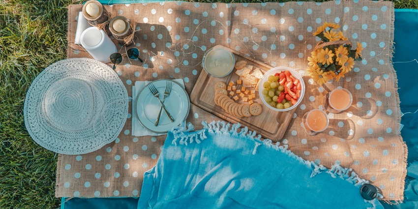 Image of a picnic setup near the waterfalls, an ideal activity for relaxing amidst nature