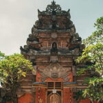 View of Ubud Palace in Bali, Indonesia, a famous tourist destination to visit in August