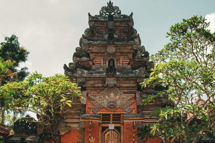 View of Ubud Palace in Bali, Indonesia, a famous tourist destination to visit in August