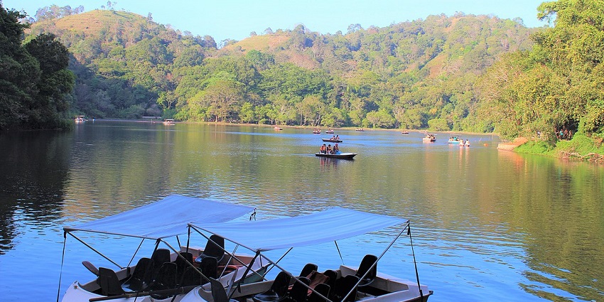 Explore the calming freshwater lake, called Pookode Lake in Wayanad, Kerala.