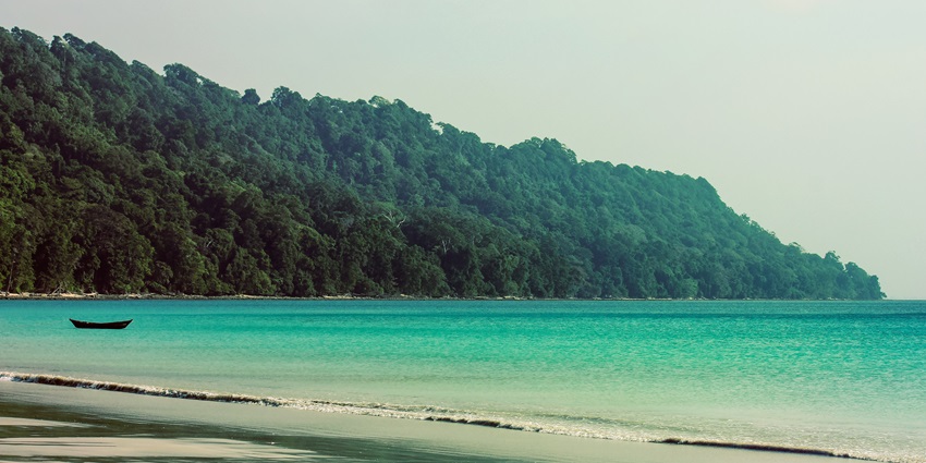 Radhanagar Beach is one of the serene beaches ideal for water sports.