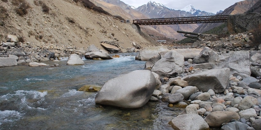 Snap of a bridge over the Baspa River - Things to do in Kalpa village in Himachal
