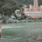 Traveller at the Laxman Jhula, Ramjhula, Rishikesh - places to visit in March in India