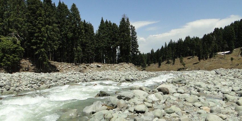 A river stream near Doodhpathri - a popular spot in places to visit in Doodhpathri.