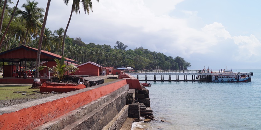 View of Port Blair offering inter-island boat service to reach Campbell Bay National Park