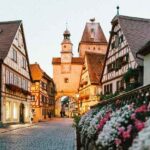 Captivating view of the streets with old-world charm in Rothenburg ob der Tauber, Germany