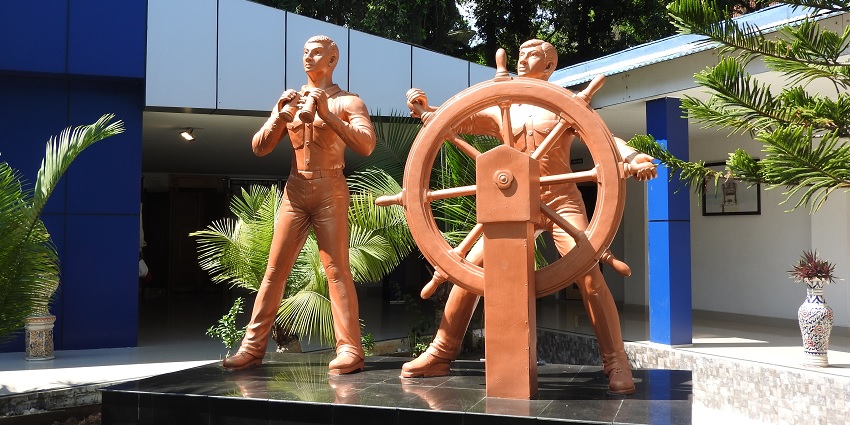 A naval statue at the Samudrika Naval Museum in Port Blair, Andaman and Nicobar
