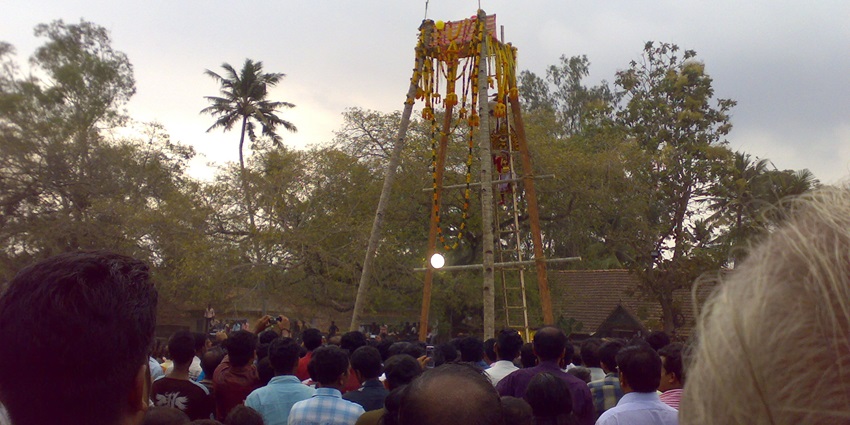 A picture clicked during Kaliyoot festival at Sarkara Devi Temple in Varkala