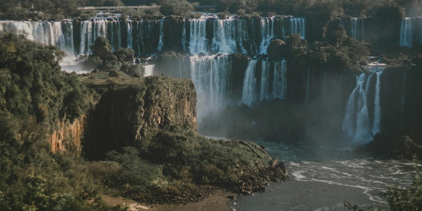 A gorgeous waterfall in Brazil, one of the places to visit in the world in February