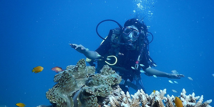 Scuba diving is one of the popular water sports here which offers thrilling experiences.