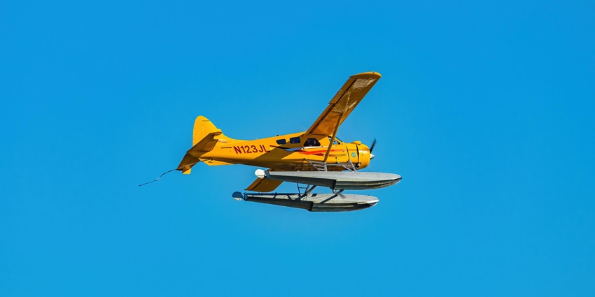 A view of the seaplane from where one can enjoy a bird-eye view of the entire island.