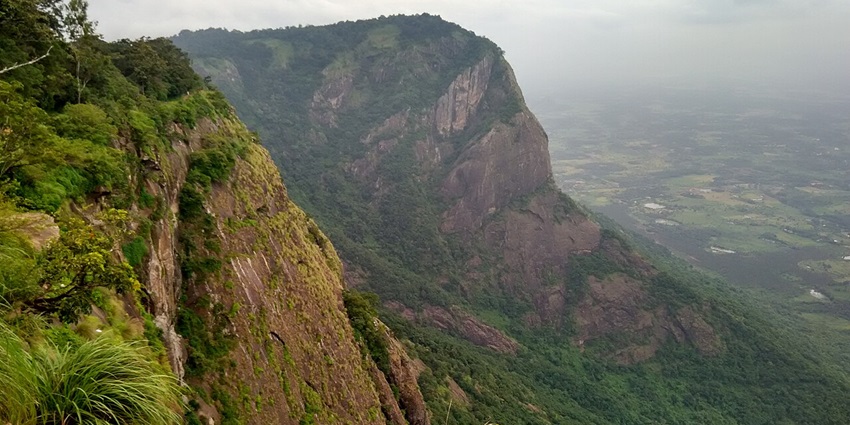 Image of hill viewpoint - surrounded by lush greenery - places to visit near Kalpathy temple
