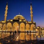 Night View of the Sharjah Mosque