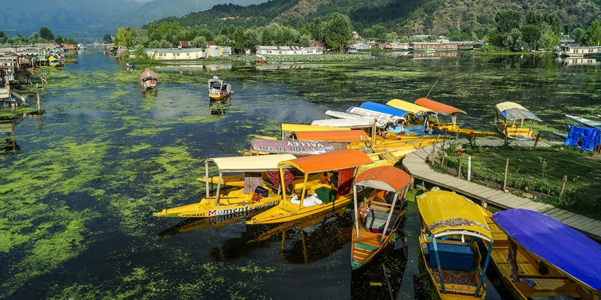 The iconic Dal Lake is one of the places to visit in Kashmir in September during winters