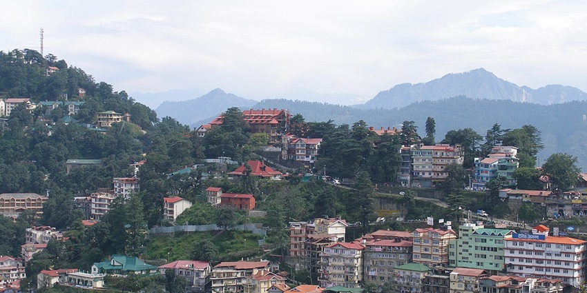 Panoramic view of Shimla hills - one of the best places to visit in summer in India