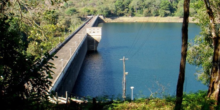 A dam nearby Vazhachal Waterfalls