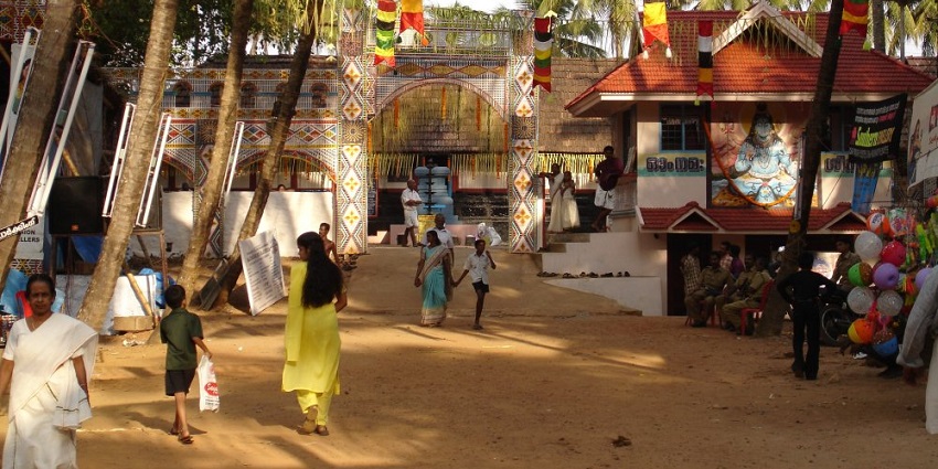 Beautiful picture of a Shiva temple in Kerala one of the holiest site