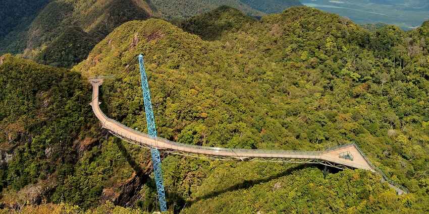 Sky Bridge in Langkawi offering breathtaking panoramic views of the surrounding landscape.