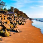 Picturesque view of Snehatheeram beach- one of the most popular beaches in Thrissur