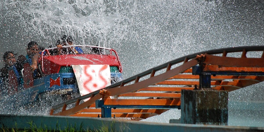 Adventurous water rides at Adlabs Aquamagica - one of the biggest water park in India