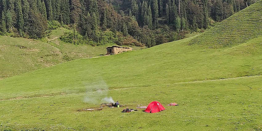 While exploring Bhaderwah, you can try camping on the luscious green lawns of Padri.