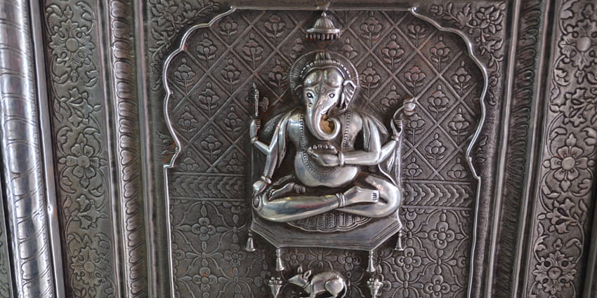 A Ganesha idol in a temple