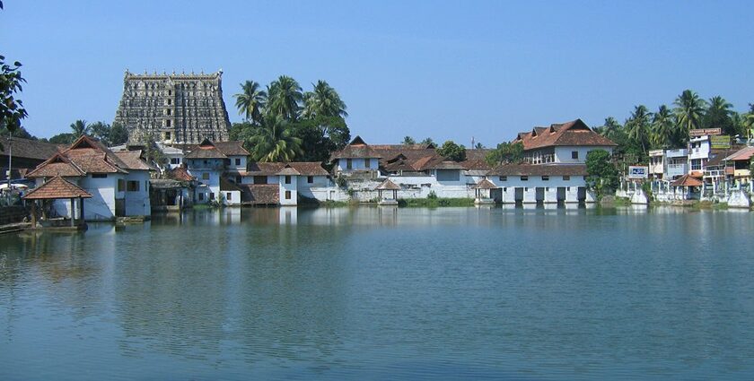 Lakeview of the Padmanabhaswamy Temple- a sacred place to visit in Trivandrum with family