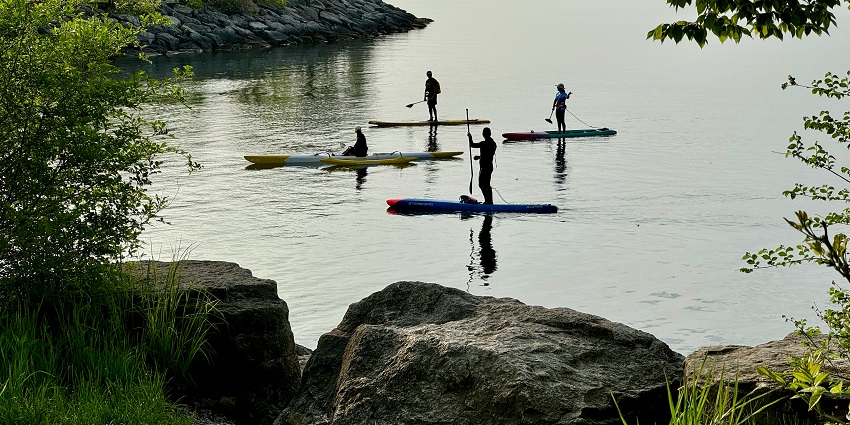 Stand-up paddleboarding is one of the most tranquil water sports in Kochi for all.