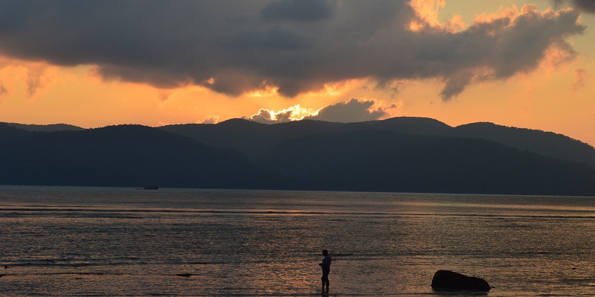Chidiya Tapu during sunset - unmissable in places to visit in Andaman for honeymoon.
