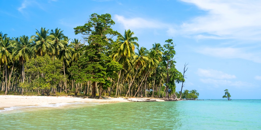 A serene sunset at Rangat Island, one of the best places to visit in Andaman and Nicobar.
