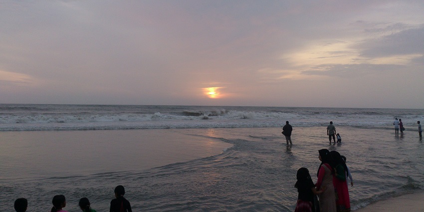 Picturesque view of sunset at Kozhikode Beach - places to visit near Vilangad Village