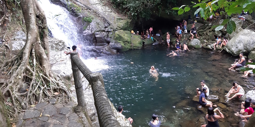 Swimming can be enjoyed by everyone in the first tier of Banasuramala Meenmutty Waterfalls.