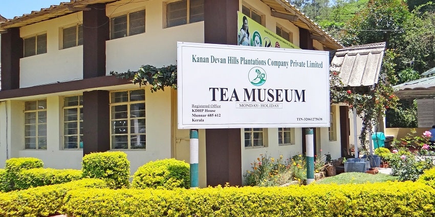 View of the iconic tea museum in Munnar, home to unique tea species and history