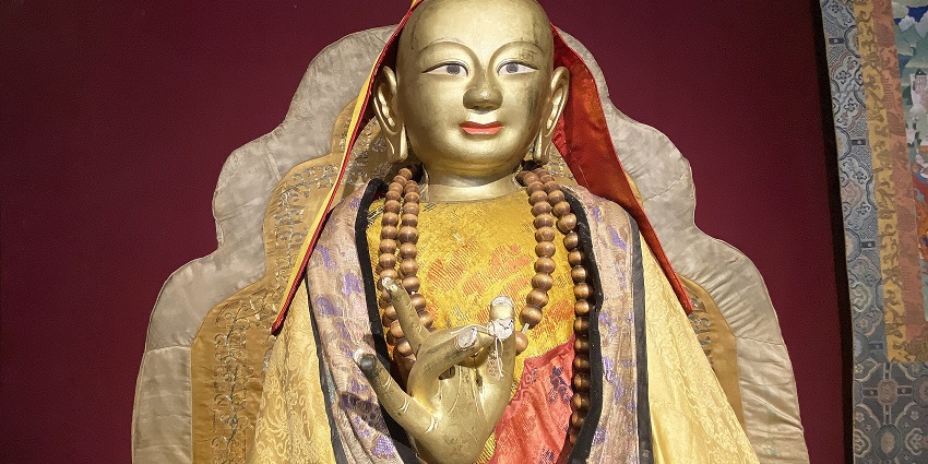 Picture of a statue in the famous Temple of Dalai Lama in Mcleodganj