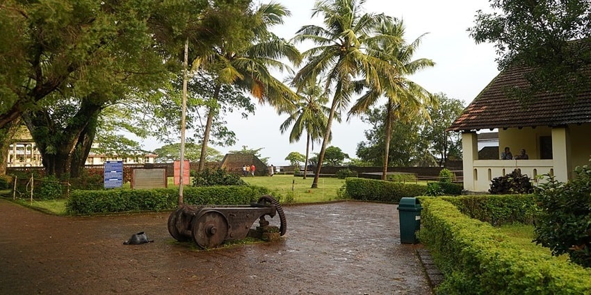 Sunny sky over the iconic Thalassery fort in Kannur near the Arakkal Fort