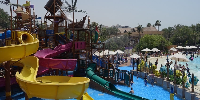 Explore the majestic Marah Fortress - Yas Island Water Park, Dubai