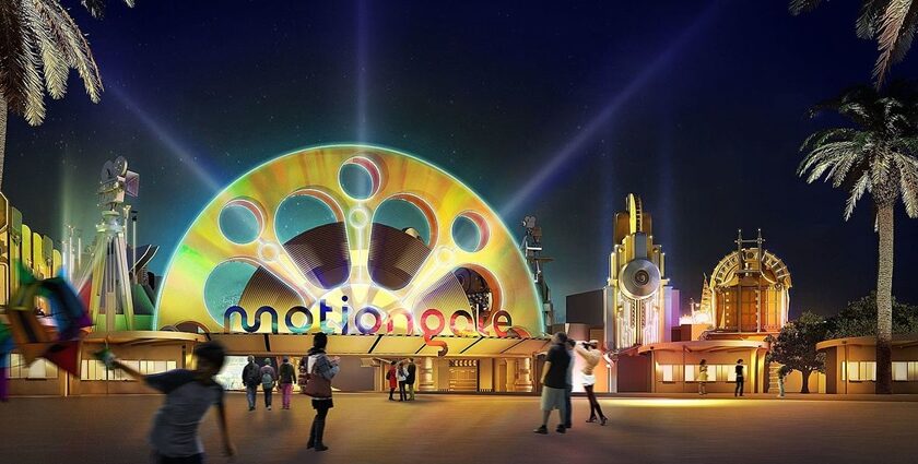 Image of the entrance of one of the most iconic theme parks in Dubai, UAE