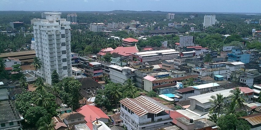 View of Thrissur city from the Bible Tower of Basilica - Private Islands in Kerala