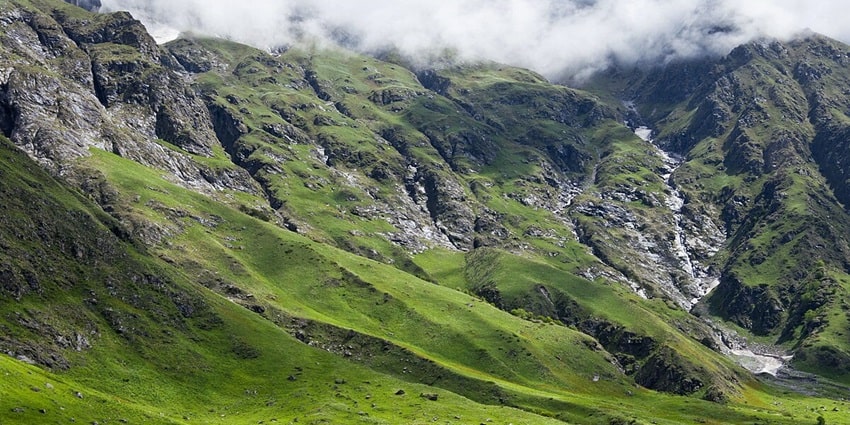 Valley of flowers after 3 kms of initial trek from Ghangaria - a must visit place to visit
